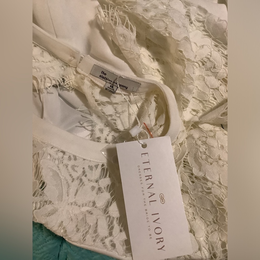 NWT The Clothing Company Eternal Ivory Lace Wedding Dress Size M - Picture 2 of 4